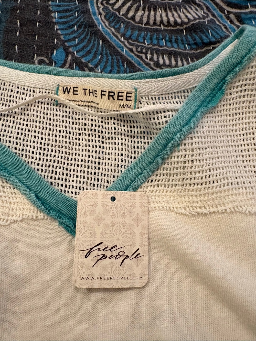 MAUI 97 Sleeveless Mesh Jersey - Cream with Teal Trim - Picture 6 of 10